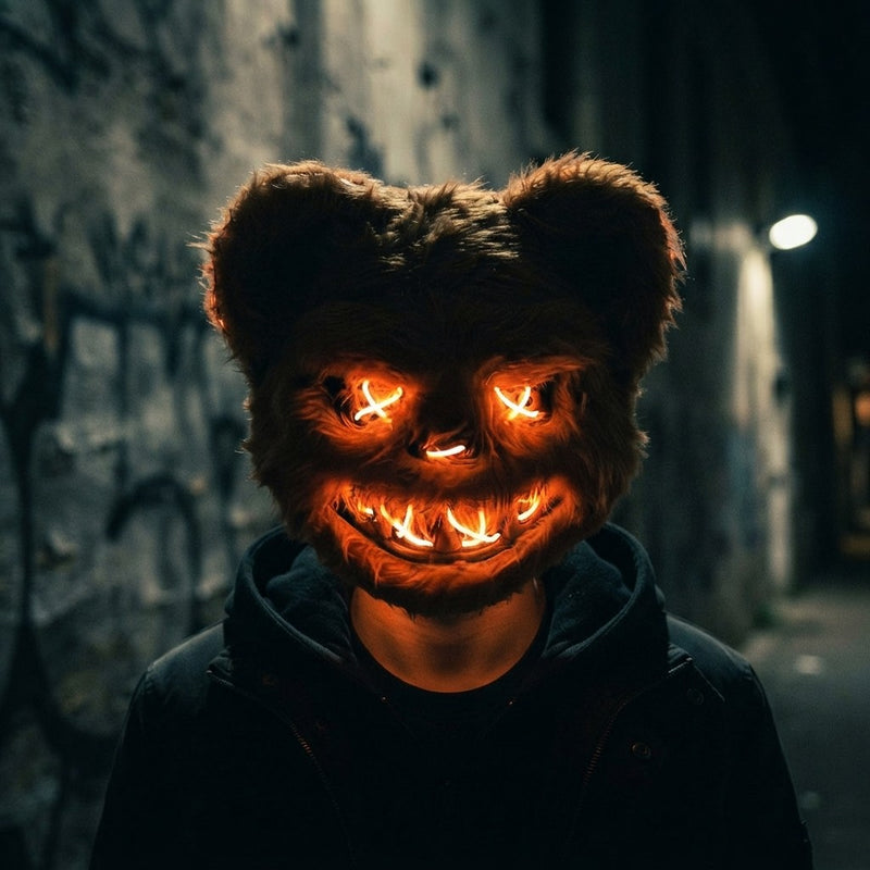 Mascara LED Oso Halloween